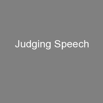 Judging Speech