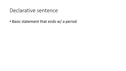 Declarative sentence