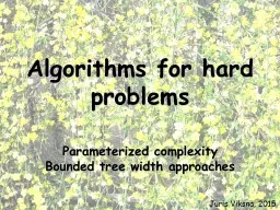 Algorithms for hard problems