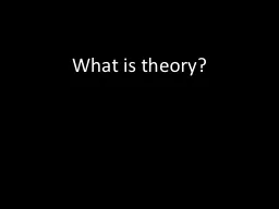 What is theory?