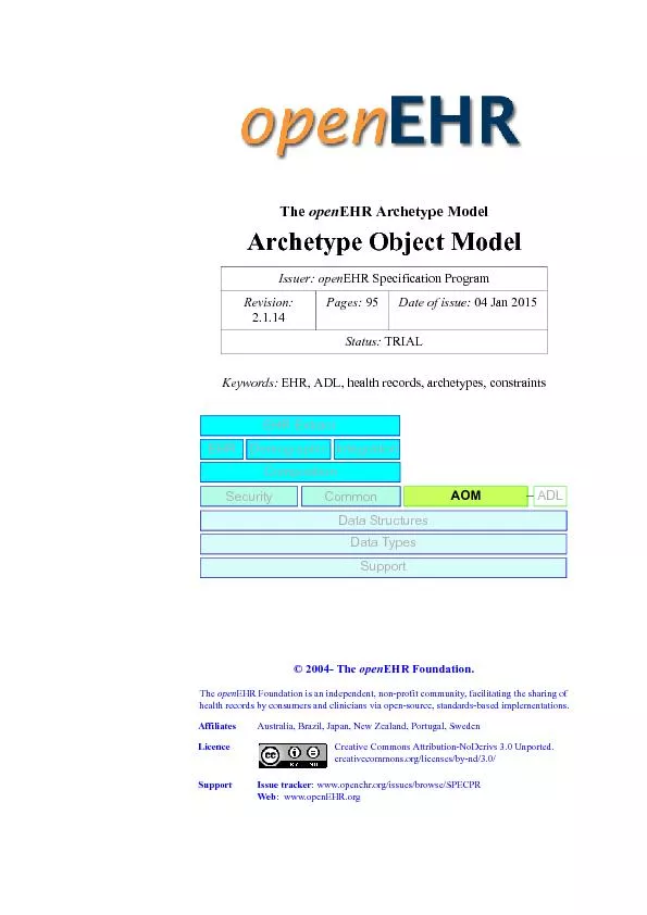 2004 the openehr foundation the ehr foundation is an inde