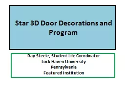 Star 3D Door Decorations and Program