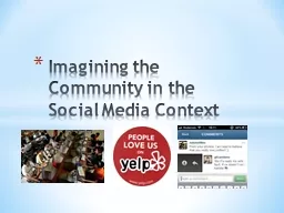 Imagining the Community in the Social Media Context