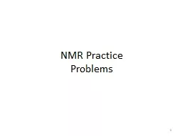 NMR  Practice Problems