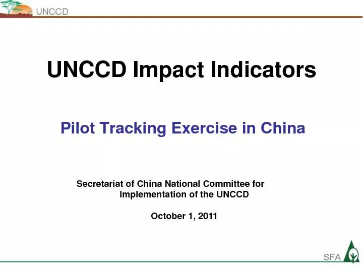 UNCCD Impact Indicators