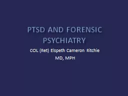 PTSD and Forensic Psychiatry