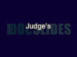 Judge’s
