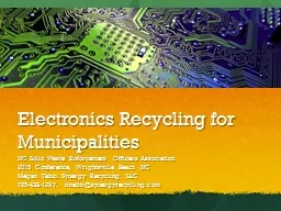 Electronics Recycling for Municipalities