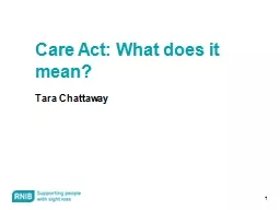 1 Care Act: What does it mean?