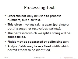 Processing Text
