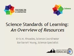 Science Standards of Learning: