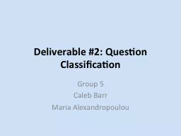 Deliverable #2: Question Classification