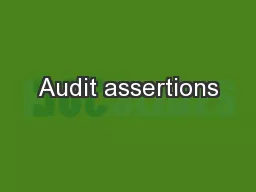 Audit assertions
