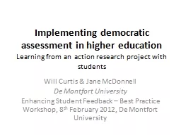 Implementing democratic assessment in higher education