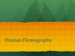 Human Demography