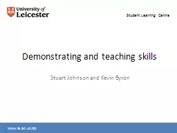 Demonstrating and teaching skills