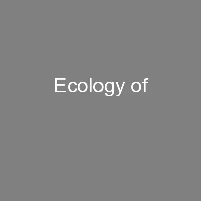 Ecology of