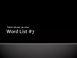 Word List #7
