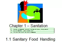 Chapter 1 – Sanitation