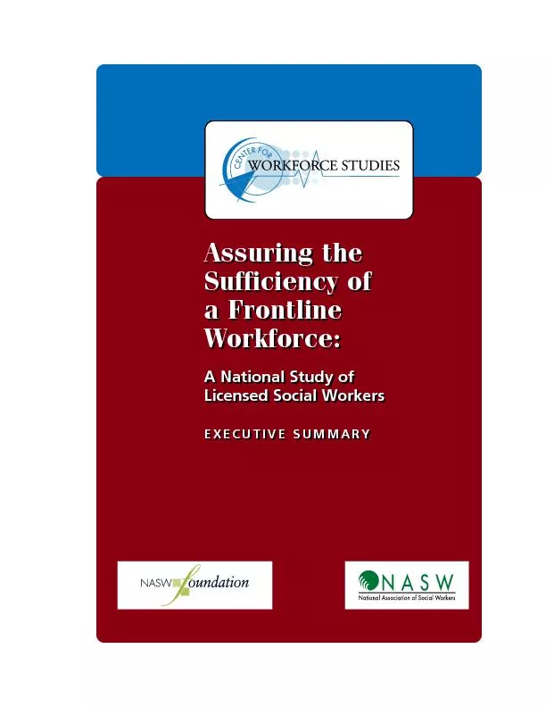 Assuring theSufficiency of FrontlineWorkforce: