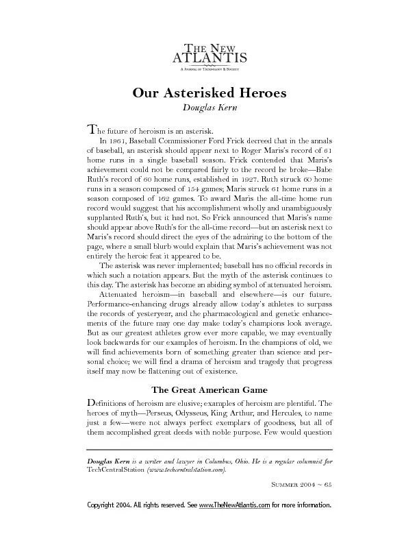 Our Asterisked HeroesDouglas Kern