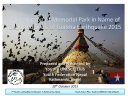 Construction of Memorial Park in Name of Departed Souls of