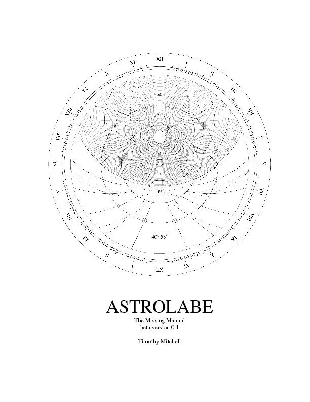 ASTROLABE The Missing Manual  beta version 0.1 Timothy Mitchell 
...