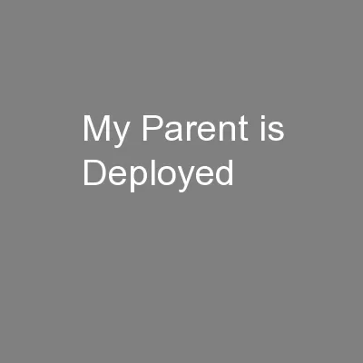 My Parent is Deployed