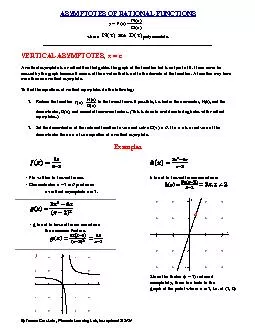 ASYMPTOTES OF RATIONAL FUNCTIONS