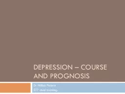 Depression – Course and prognosis