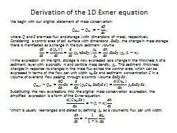 Derivation of the 1D