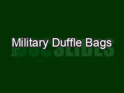 PDF-Military Duffle Bags