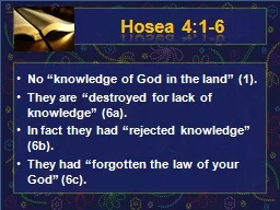 Hosea 4:1-6