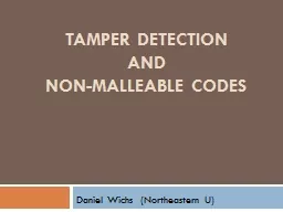 Tamper Detection