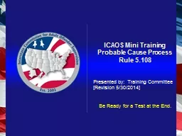 ICAOS Mini Training