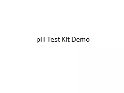 pH Test Kit Demo