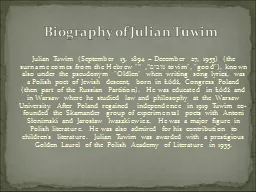 Julian Tuwim (September 13, 1894 – December 27, 1953) (th