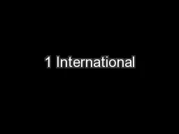 1 International