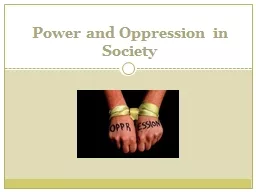 Power and Oppression in Society