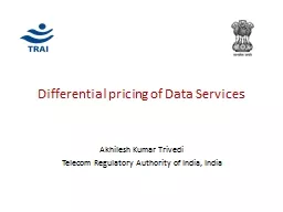 Differential pricing of Data Services