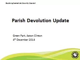 Parish Devolution
