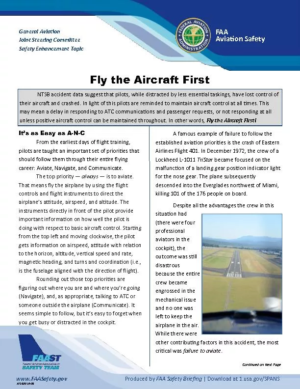 www.FAASafety.gov    troduced by FAA Safety Brie�ng | Downl