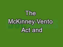 The McKinney-Vento Act and