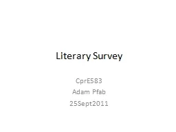 Literary Survey