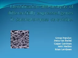 Identification and analysis of differentially expressed gen