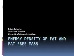 Energy density of Fat and Fat-free mass