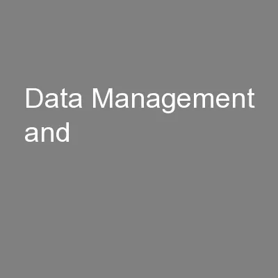 Data Management and
