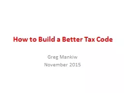 How to Build a Better Tax Code