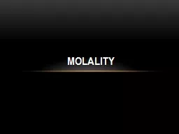 MOLALITY