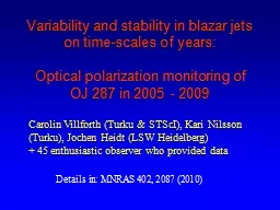 Variability and stability in blazar jets on time-scales of